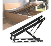 Generico Sollevatore Idraulico Con Molla A Gas For Letto, A Pneumatica Pieghevole, Capacità Di Peso 30-90 Kg, For Sollevare Il Stoccaggio, Divano, Armadietto, Progetto Fai(Black,87cm/34.5inch)
