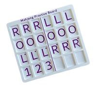 Generico Solo Mahjong Board Practice, Travel Tiles Table Set with 24 Slots, Single Mahjong Practice Board for Beginners, Family, Home, Party, Outdoor Entertainment