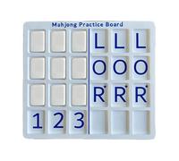Generico Solo Mahjong Board Practice, Travel Tiles Table Set with 24 Slots, Single Mahjong Practice Board for Beginners, Family, Home, Party, Outdoor Entertainment