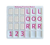 Generico Solo Mahjong Board Practice, Travel Tiles Table Set with 24 Slots, Single Mahjong Practice Board for Beginners, Family, Home, Party, Outdoor Entertainment