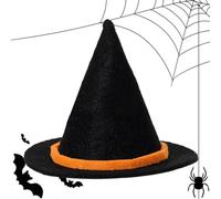 Generico Sombrero De Bruja Decorativo - Pequeño De Fieltro Para Botellas De Vino | Decoración De Halloween Para Habitación Fiesta Hogar Lámpara Estante Cama Escritorio