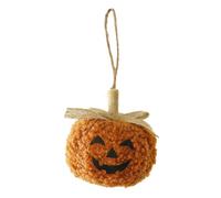 Generico Sorridente - Tessuto Floccato 9cm | Bambola Viso di Halloween | Addobbo Sospeso Decorativo per Casa Stregata, Festa, Caminetto, Porta D'ingresso E Esposizione Domestica Stagionale