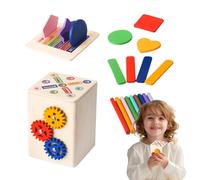 Generico Sorti di ordinamento, Giocattoli di smistamento del Colore - Imparare i Giochi di Abbinamento sensoriale,Strere a Forma di Colore in Legno in Legno educativo per Il Bambino di 1-3 Anni
