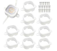 Generico Sostegni per Luci LED | 10 Pezzi Supporti per Illuminazione Esterna con 20 Viti | Clip Fissaggio Impermeabili per Viale Ponte Passaggio Giardino Esterno Cortile Terrazzo