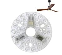 Genérico Sostituzione della Luce LED Ventilatore da Soffitto 15W 3CCT Dimmerabile Kit di Modernizzazione con Funzione di Memoria Base in Alluminio Universale Compatibile con la Maggior Parte dei
