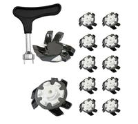 Generico Sostituzioni di tacchetti per scarpe da golf, tacchetti per scarpe da golf - Tacchetti da antiscivolo per calzature da 12 pezzi,Comoda vite per chiave per da con punte da a to