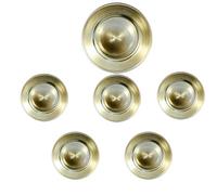 Generico Sottopiatti Oro Spazzolato Bordo MULTIRIGHE, uso Decorativo in plastica Rigida Bordo RIGHE, Tondo 33 cm, Natale cenone sotto Piatto Natalizio Cenone Capodanno Aperitivo (6 e 12 pz) (6)