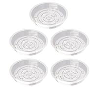 Generico Sottovasi per Piante - Pet 6in 8in 10in | Vassoio Raccogligocce 5 Pezzi | Base per Vaso da Fiori Trasparente | Sottovaso Chiaro per Balcone, Giardino, Patio E Arredamento Ufficio