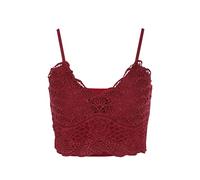 Generico Sottoveste Donna Pizzo Completo Sexydonna Hard Reggiseno Comfort Wirefree Reggiseno Sexy da con Giarrettiera Yoga Top Lingerie Cinture Lingerie Sexy per Donna Lingerie Donna Pizzo (Red, M)