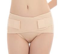 Generico Sottoveste Modellante Donna Short Stringivita Donna Casual Solid Sport Vita Fascia inguinale Elastico Contrazione Cintura pelvica Cintura Mutande Cotone Donna Set Mutande Donna (7-Beige, M)