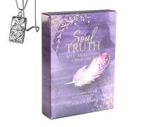 Generico SoulTruth Oracle Card Deck - formato tascabile per principianti con collana - guida ispiratrice, facile da usare