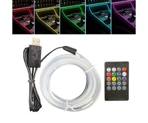 Generico Sound Activated LED Lights, 7-Color Voice-Responsive LED Strip, Dynamic Music Light Strips, Flexible Decorative Automotive Trim, Dashboard Ambient, Monitor Backlight