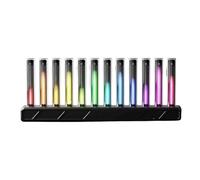 Generico Sound Pickup Spectrum Lamp, LED Music Spectrum Display, Creative Colorful LED Ambient Light with 12 LED Nixie Tube, Kinds of Dynamic/Color Adjustable, for Desktop, Studio, Gaming Room(Black)
