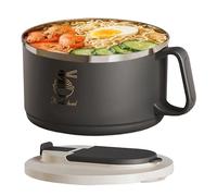 Generico Soup Bowl - 1650ml Large Capacity Anti-Scalding Handle | Stainless Steel Noodle Bowl Salad Container For Lunch | For Fruit Salad Home Office School Apartment Dorm Picnic Camping