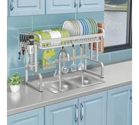 Generico Space-Saving Over-Sink Dish Drainer Rack with Drain Tray - 29In Single-Layer Kitchen Organizer for Countertop Sink, Ideal for Efficient Dish Drying Storage,5165 Single Layer F