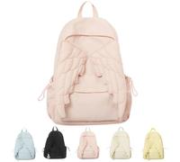 Generico Spacious Angel Wing Backpack,Cutecore Coquette Wing Themed Travel Daypack with Zipper,Fun Kawaii Large Capacity Nylon Bag ，Pink