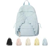 Generico Spacious Angel Wing Backpack,Cutecore Coquette Wing Themed Travel Daypack with Zipper,Fun Kawaii Large Capacity Nylon Bag ，Blue