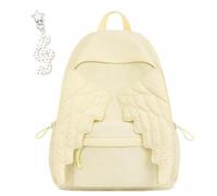 Generico Spacious Angel Wing Travel Backpack for Women,Large Capacity Cute Daypack with Wings,Sweet Fun Novelty Nylon Rucksack