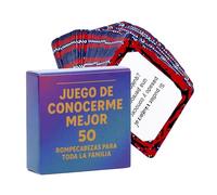 Generico Spanish Family Card Games - 3.35x3.35x0.79 Inch 50pcs Conversation Starter Deck Boost Deeper Connection Interactive Cards For Family Friends Party Road Trip Travel Vacation