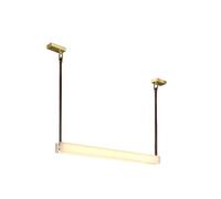 Generico Spanish Leather Long Natural Marble Ceiling Pendant Lighting,Suspension Indoor Decor Fixtures For Dining Room,Dimmable