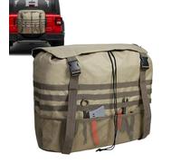 Generico Spare Tire Trash Bag, Large Capacity Cargo Storage Pouch, 22.83x7.09x23.62 Inches Heavy Duty Vehicle Organizer for Car Truck RV off Road Camping, Rear Tire Mount, Trips Hiking Adventures