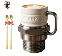 Generico Spark Plug Mug, 2026 New Spark Plug Coffee Mug, Ceramic Coffee Cup for Car Lovers, Engine Sparks Plugs Design Novelty, Mechanics & Garage Lovers (1PCS)