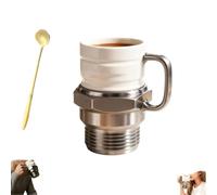 Generico Spark Plug Mug, Ceramic Coffee Cup for Car Lovers, Novelty Mechanical Style Cup, Engine Spark Plug Design, Creative Sparkplug Coffee Mug for Gearheads, Collectors (1pcs)