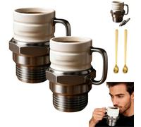 Generico Spark Plug Mug, Novelty Ceramic Spark Plug-Shaped Coffee Cup, 12 Ounce Creative Car Engine Cups for Garage,Auto Lovers, Mechanics,Collectors,Home Decor