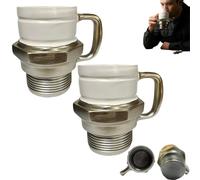 Generico Spark Plug Mug,Spark Plug Coffee Mug,personalized automotive coffee mugs,Novelty Sparkplug Tea Drinkware with Heat-Insulated Handle,for Car Lovers,Mechanics & Gearheads,Collectors (2pcs)