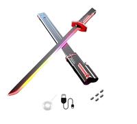 Generico Sparkblade Sword.Master Sword, Fake Katana with Smoke,Katana Fake Swords with LED Light And Spray,for Cosplay, Halloween, And Display (Blazing Red)