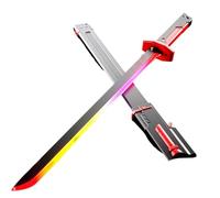 Generico Sparkblade Sword,Spark Blade Sword with Smoke Sparking Light up Swords,7-Color LED Lighting Effects, Sound Feedback,for Cosplay, Halloween, And Display (Red)