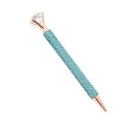 Generico Sparkly Rhinestone Writing Pen, 15x1cm Metal Large Gem Pen, Bling Stationery Accessory, Office Supply, Desktop Decoration, Gift, School Note Taking Use