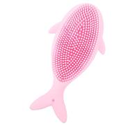 Generico Spazzola per Bagnetto a Forma in Silicone Rosa, Spazzola Morbida per Massaggio e Pulizia Profonda di Chioma e Pelle