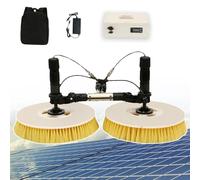 Generico Spazzola per la Pulizia dei vetri, Kit di Asta telescopica per l'approvvigionamento idrico Domestico, Spazzola Rotante per Pannelli solari, Pannelli solari fotovoltaici, Pulizia elettrica de