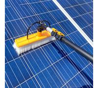 Generico Spazzola per la Pulizia dei vetri, Kit per Asta telescopica per l'approvvigionamento idrico Domestico, Spazzola Rotante per Pannelli solari, Pannelli solari fotovoltaici, Spazzola per la pul