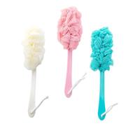 Generico Spazzola per la Pulizia della Schiena e del Corpo Manico lungo in PE e PP Set da 3 Pezzi Colorato per Esfoliazione Profonda e Rimozione Sebo per Bagno e Cura della Pelle