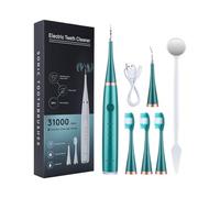Generico Spazzolino Elettrico Ricaricabilevitality Pro,3 Modalità Di Spazzolamento,Batteria A Lunga Durata,6 Home Remover Oral Spazzolino Elettrico Testine Con Cavo Di Ricarica (Verde, One Size)