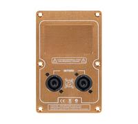 Generico Speaker Wiring Junction Box, Double 4-Core Socket Panel, 3.54x5.71 inches, Aluminum Alloy Audio Connector, Amplifier Interface Plate, for Stage Equipment Terminal, Recording Studio
