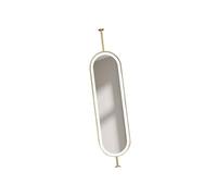 Generico Specchi orizzontali sospesi galleggianti decorativi semplici, specchio illuminato a LED, for bagni del soggiorno, guardaroba sopra il lavandino(Color 1,40x80cm)