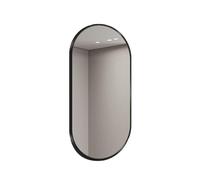 Generico Specchio angolare ovale da bagno, specchio cosmetico da bagno sospeso, può essere ruotato e piegato, adatto for il trucco quotidiano, la cura della pelle e la rasatura(Gold,50x90cm)