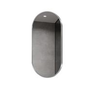 Generico Specchio angolare ovale da bagno, specchio cosmetico da bagno sospeso, può essere ruotato e piegato, adatto for il trucco quotidiano, la cura della pelle e la rasatura(Silver,60x100cm)