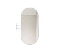 Generico Specchio angolare ovale da bagno, specchio cosmetico da bagno sospeso, può essere ruotato e piegato, adatto for il trucco quotidiano, la cura della pelle e la rasatura(White,60x90cm)