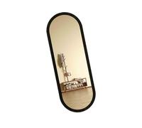 Generico Specchio Curvo a Figura Intera,Specchio da toeletta da in Legno Massello,Specchio ad Alta Definizione a Parete,Adatto for Camere da Letto e Soggiorni(Color1,150x50cm)