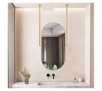 Generico Specchio Da Soffitto, Bagno In Ferro, Decorativo Ovale, For Casa E Hotel, Facile Montare(Gold,60x120cm)