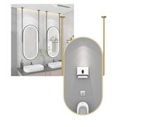 Generico Specchio Da Soffitto, Barba Con Doppia Asta In Ferro, Trucco Illuminato, For Bagno, Camera Letto, Toilette Hotel(Gold,60x90cm)