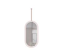 Generico Specchio da soffitto monofacciale con luci a LED, specchio da toeletta arrotondato for bagno, trasparente e pratico, for bagno di casa e hotel(Color 3,40x120cm)