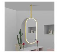 Generico Specchio Da Soffitto, Ovale Bagno, Decorativo Illuminato, For Uso Domestico E Commerciale, Regolabile In 3 Colori(Gold,50x120cm)