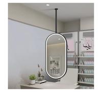 Generico Specchio Da Soffitto, Ovale For Il Trucco, Bagno Illuminato, L'ingresso Di Appartamenti, Hotel E Case(Black,50x80cm)