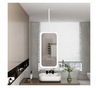 Generico Specchio Da Soffitto, Specchio Da Bagno Rettangolare, Specchio Da Trucco Illuminato, For Uso Domestico/commerciale, Dimmerabile In 3 Colori(White,50x100cm)