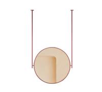 Generico Specchio Da Soffitto, Specchio Da Bagno Rotondo Sospeso Al Soffitto,trucco Galleggiante, Supporto A Doppia Asta For Bagno Hotel(Color-1,80x80cm)